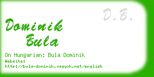 dominik bula business card
